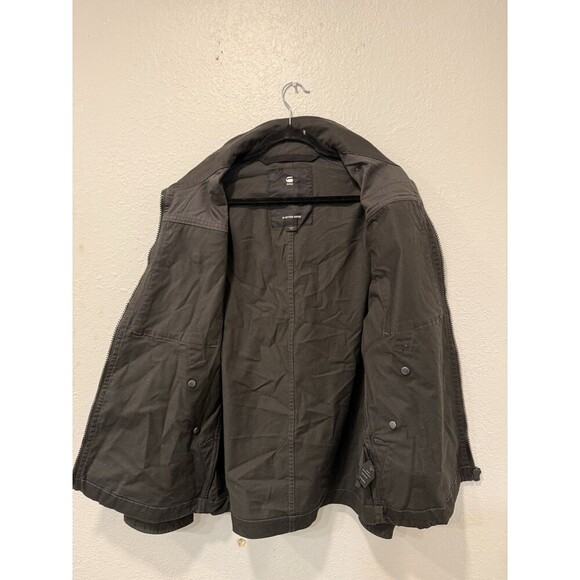 G-Star Vodan Army Jacket Charcoal Gray Men’s Size M Cargo Utility Canvas - Picture 10 of 11